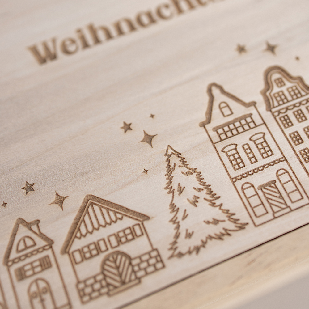 Weihnachtsbox Erinnerungsbox Weihnachtsdorf nordelig design